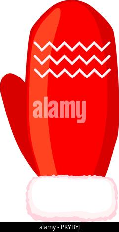 Gant d'hiver cartoon coloré Illustration de Vecteur