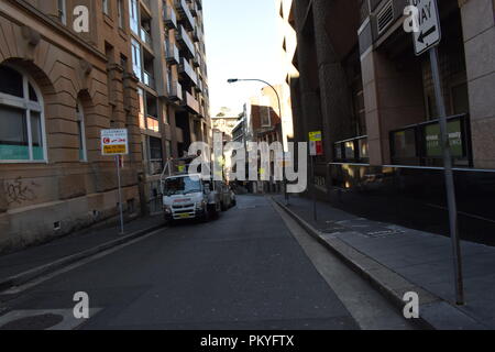 Australian Road Signs & Piétons Banque D'Images