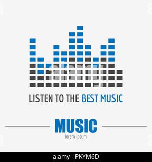 Instruments de musique logos et insignes. Modèle de graphique. Vector illustration Illustration de Vecteur