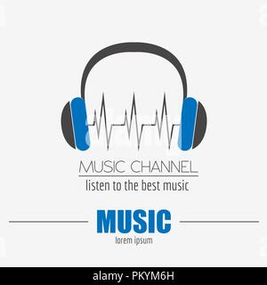 Instruments de musique logos et insignes. Modèle de graphique. Vector illustration Illustration de Vecteur
