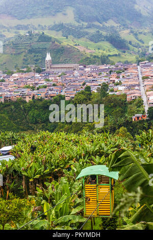 Une vue typique de jardin en Colombie Banque D'Images