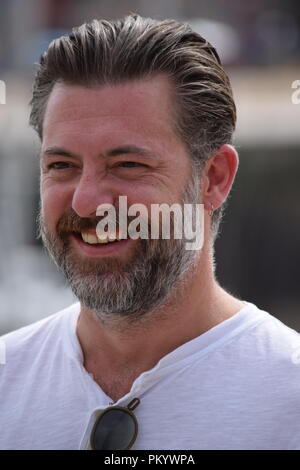 Geert Van Rampelberg, acteur dans de Dag (le jour), un film pour la télévision qui a remporté le prix de la meilleure fiction européenne à la fiction 2018 de La Rochelle, Banque D'Images