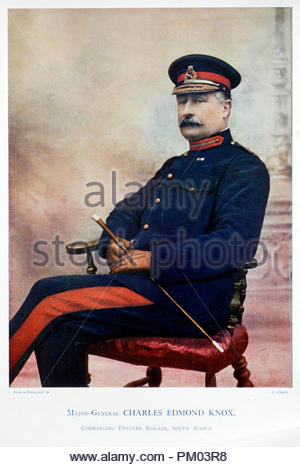 Le Major-général Sir Charles Edmond Knox, KCB, 1846 - 1938, était un soldat de l'armée britannique. Illustration couleur à partir de 1900 Banque D'Images