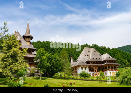 Le magnifique Temple Barsana en Maramures Comté de Roumanie Banque D'Images