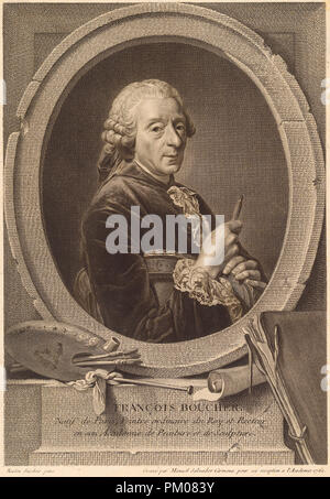 François Boucher. En date du : 1761. Technique : gravure et gravure. Musée : National Gallery of Art, Washington DC. Auteur : Manuel Salvador Carmona. Banque D'Images