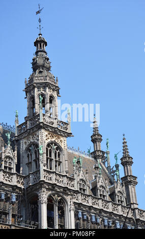 Détails de construction du Musée de la ville de Bruxelles situé à la Grand Place, Belgique Banque D'Images