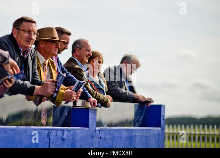 Curragh, KIL, USA. 16 Sep, 2018. 16 septembre 2018 : Haute Couture, chapeaux à la mode et à prix élevé des chevaux de rendre la scène comme assister à des fans Champions irlandais Stakes journée à l'Hippodrome de Curragh, le 16 septembre 2018 en Irlande, Curragh. Scott Serio/ESW/CSM/Alamy Live News Banque D'Images