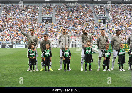 Turin, Italie. 16 Sep, 2018. Au cours de la serie d'un match de football entre la Juventus et US Sassuolo de Allianz Stadium le 16 septembre 2018 à Turin, Italie. Crédit : FABIO ANNEMASSE/Alamy Live News Banque D'Images