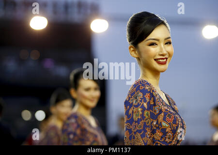 Singapour, Singapour. 16 Sep, 2018. Sport Automobile : Championnat du Monde de Formule 1 de la FIA 2018, Grand Prix de Singapour, de l'hôtesse, girl, girls 16.09.2018. Utilisation dans le monde entier | Credit : dpa/Alamy Live News Banque D'Images