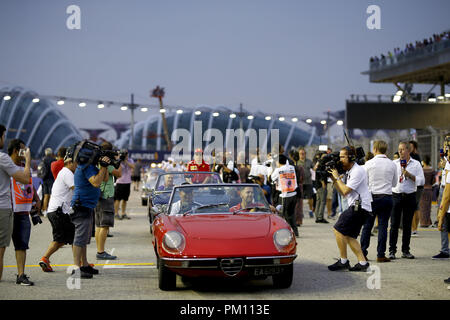 Singapour, Singapour. 16 Sep, 2018. Sport Automobile : Championnat du Monde de Formule 1 de la FIA 2018, Grand Prix de Singapour, # 5 Sebastian Vettel (GER, Scuderia Ferrari), 16.09.2018. Utilisation dans le monde entier | Credit : dpa/Alamy Live News Banque D'Images