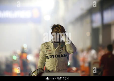 Singapour, Singapour. 16 Sep, 2018. Sport Automobile : Championnat du Monde de Formule 1 de la FIA 2018, Grand Prix de Singapour, # 44 Lewis Hamilton (GBR, Mercedes AMG Petronas Motorsport), 16.09.2018. Utilisation dans le monde entier | Credit : dpa/Alamy Live News Banque D'Images