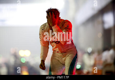 Singapour, Singapour. 16 Sep, 2018. Sport Automobile : Championnat du Monde de Formule 1 de la FIA 2018, Grand Prix de Singapour, # 44 Lewis Hamilton (GBR, Mercedes AMG Petronas Motorsport), 16.09.2018. Utilisation dans le monde entier | Credit : dpa/Alamy Live News Banque D'Images