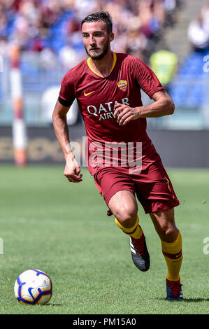 Rome, Italie. 16 Sep, 2018. Bryan Cristante de que les Roms au cours de la Serie une correspondance entre les Roms et Chievo Vérone au Stadio Olimpico, Rome, Italie le 16 septembre 2018. Photo par Giuseppe maffia. 16 Sep, 2018. Credit : AFP7/ZUMA/Alamy Fil Live News Banque D'Images