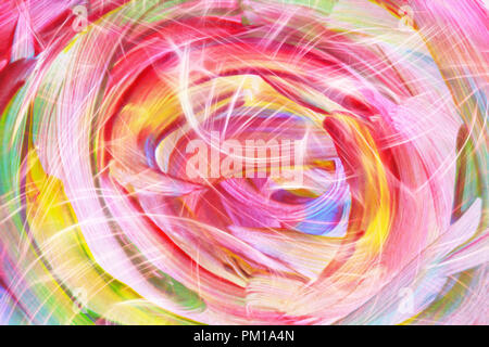 L'Art, bright Colorful traces légères résumé fond en bleu, rouge, violet et vert Banque D'Images