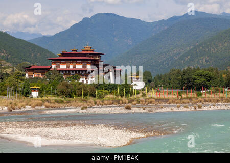 Punakha Dzong, le Bhoutan Banque D'Images