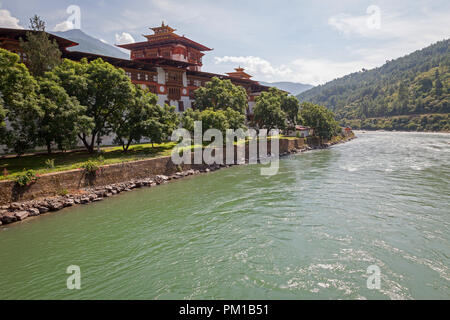 Punakha Dzong, le Bhoutan Banque D'Images