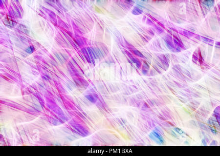 L'Art, bright Colorful traces légères résumé fond blanc, rose et violet couleurs Banque D'Images
