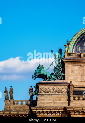 Le Théâtre National, la vue détaillée, Prague, République tchèque, Région de Bohême Banque D'Images
