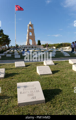 CANAKKALE - 28 juillet 2018 : Canakkale (Dardanelles) monument commémoratif des martyrs à Gallipoli, en Turquie Banque D'Images