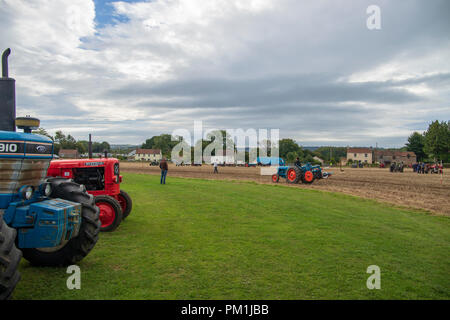 Les tracteurs d'époque au Vintage Tracteur et laboure Affichage à mâcher Stoke 2018 Banque D'Images