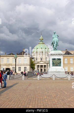 La Place du Palais d'Amalienborg, Résidence de la famille royale danoise Banque D'Images