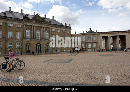 La Place du Palais d'Amalienborg, Résidence de la famille royale danoise Banque D'Images