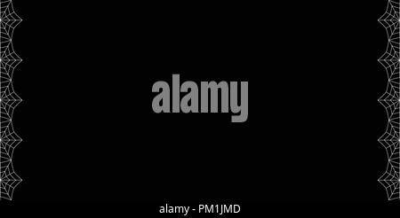 Cette élégante chambre double vecteur rectangle gauche et droite dos blanc frontière avec copie espace pour le texte sur fond noir. Modèle pour l'invitation, flyer, ba Illustration de Vecteur