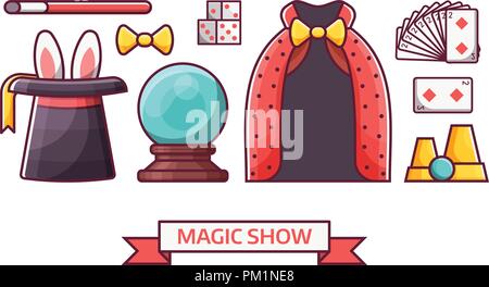 Magic Show Icons Illustration de Vecteur