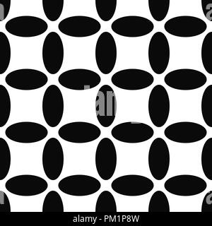 Abstract Seamless pattern ellipse noir et blanc Illustration de Vecteur