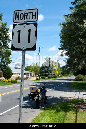 États-unis - 2013 : Ancienne Route 11 quelque part en Pennsylvanie. (Photo par Douglas Graham/sauvage Photos de lumière) Banque D'Images