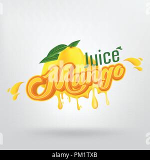 Marque Mango Juice Company Logo Vector Design Illustration de Vecteur