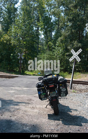 États-unis - 2013 : tournée de l'aventure en moto est la plus forte croissance de l'industrie de la motocyclette. (Photo par Douglas Graham/Wild Light Banque D'Images