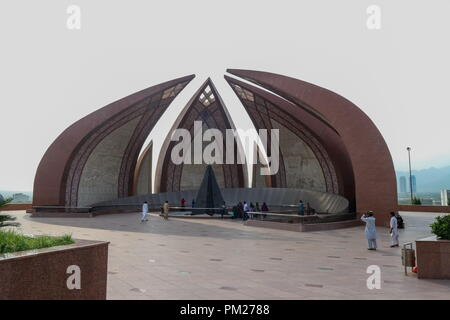 Le Pakistan, Islamabad, 15 août 2018 ; National Monument est un monument et patrimoine musée situé sur Shakarparian Hills,son élévation rend le monument Banque D'Images