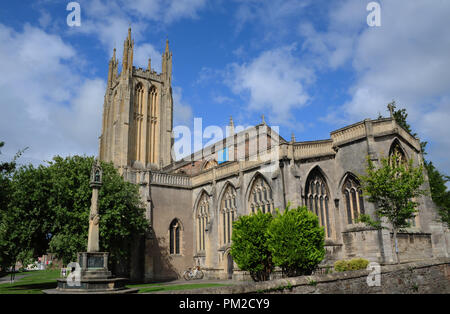 Wells, Grossbritannien. Août 13, 2018. Vue de l'église paroissiale de puits dans le sud de l'Angleterre, prise en août 2018 dans le monde de l'utilisation | Credit : dpa/Alamy Live News Banque D'Images