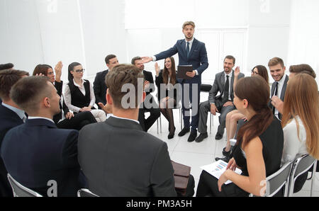 L'équipe d'affaires à la session sur le renforcement des équipes. Banque D'Images