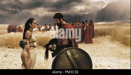 '300' de Gerard Butler, Lena Headey © 2007 Warner Brothers Banque D'Images
