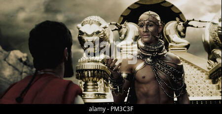 '300' Rodrigo Santoro, Gerard Butler © 2007 Warner Brothers Banque D'Images