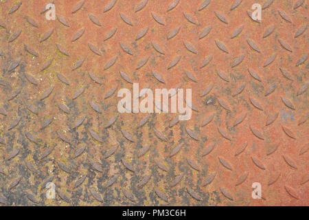 Rusty plaque filetée Banque D'Images