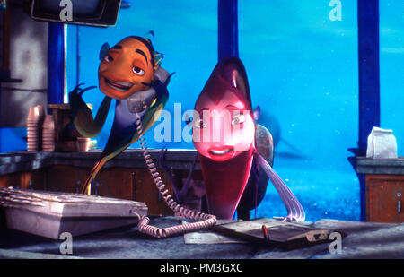 Photo du film de "requin Tale' Oscar, Angie © 2004 Dreamworks Référence de fichier #  30735692THA pour un usage éditorial uniquement - Tous droits réservés Banque D'Images