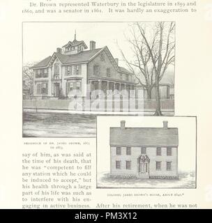 Libre à partir de la page 432 de "la ville et la ville de Waterbury, Connecticut, à partir de la période de l'année autochtone dix-huit cent quatre-vingt-cinq". Banque D'Images