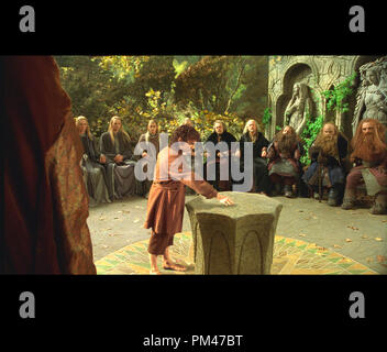 Photos de nouvelle ligne présente 'Le Seigneur des Anneaux : La communauté de l'anneau' Elijah Wood © 2001 Nouvelle ligne Banque D'Images