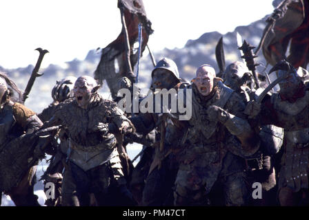 Photos de nouvelle ligne présente 'Le Seigneur des Anneaux : La communauté de l'anneau" Orcs © 2001 Nouvelle ligne Banque D'Images