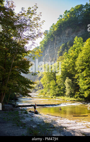 Taughannock Falls State Park, Ulysse, NEW YORK. Banque D'Images