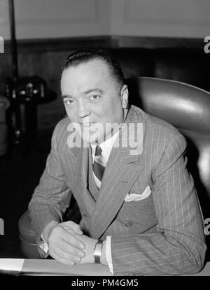 J. Edgar Hoover, directeur du FBI, le ministère de la Justice, le 5 avril 1940. Référence de fichier #  1003 057THA Banque D'Images