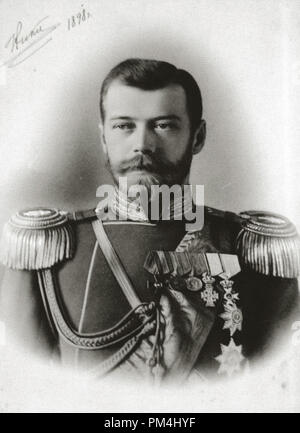 Le Tsar Nicolas II de Russie, près de l'âge de 30 ans, à Saint-Pétersbourg, en Russie, en 1898. Photo par A. A. Pasetti File Reference #  1003 440THA Banque D'Images
