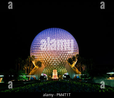 USA - Floride - Epcot Center dans la nuit Banque D'Images