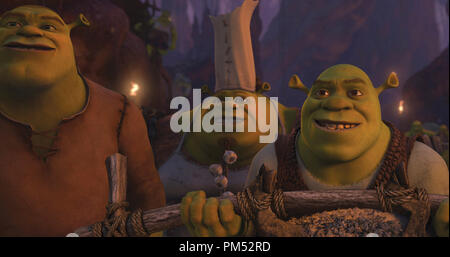 (De gauche à droite) Brogan (JON HAMM), Cookie (CRAIG ROBINSON) et Shrek (Mike MYERS) font tous partie de la résistance à l'ogre dans 'hrærek pour toujours, d'après' © 2010 DreamWorks Animation LLC. Tous droits réservés. Banque D'Images