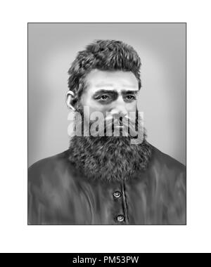 Ned Kelly 1854 - 1880 Chef de gang hors-la-loi australien Banque D'Images