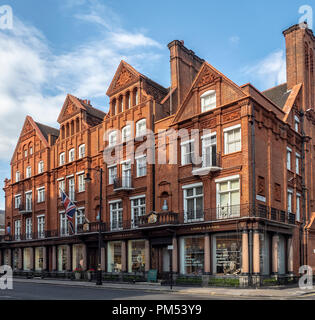 LONDRES, Royaume-Uni - 25 AOÛT 2018 : vue extérieure de Thomas Goode & Co Shop dans South Audley Street, Mayfair Banque D'Images