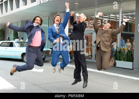 Présentateur : la légende de Ron Paul Rudd : Bordeaux, David Koechner, Will Ferrell, Steve Carell © 2004 DreamWorks Banque D'Images